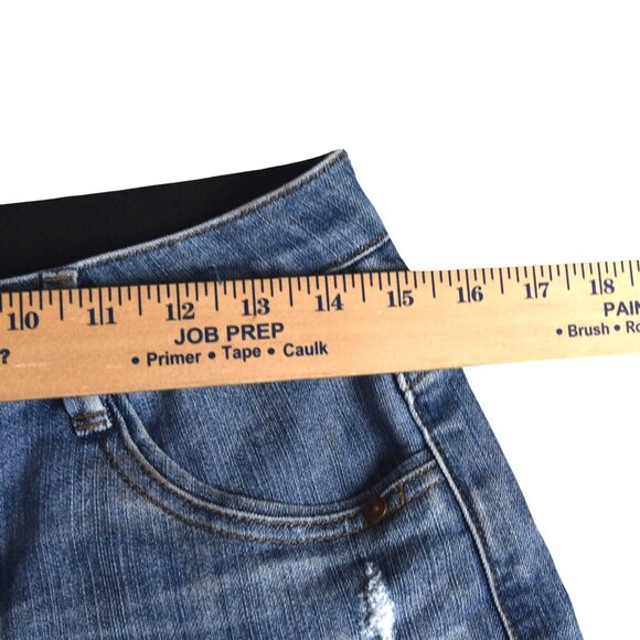 Democracy Ab Solution Denim Shorts Cut off Size 6 Medium Blue Wash - Picture 4 of 8